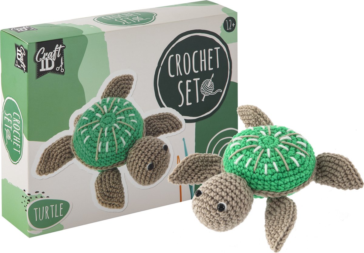 Craft ID Starters Haakpakket Schildpad | amigurumi haken nederlands | Haakpakketten knuffels | Geschikt voor 12 jaar en ouder | Haakpakketten voor volwassenen